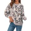 imagePRETTYGARDEN Graphic Sweatshirts for Women Crewneck Floral Print Long Sleeve Pullover Y2K Tops 2025 Fall Casual Cute ClothesGray Floral