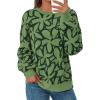 imagePRETTYGARDEN Graphic Sweatshirts for Women Crewneck Floral Print Long Sleeve Pullover Y2K Tops 2025 Fall Casual Cute ClothesGreen Floral
