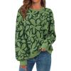 imagePRETTYGARDEN Graphic Sweatshirts for Women Crewneck Floral Print Long Sleeve Pullover Y2K Tops 2025 Fall Casual Cute ClothesGreen Floral