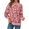 imagePRETTYGARDEN Graphic Sweatshirts for Women Crewneck Floral Print Long Sleeve Pullover Y2K Tops 2025 Fall Casual Cute ClothesPink Floral