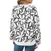 imagePRETTYGARDEN Graphic Sweatshirts for Women Crewneck Floral Print Long Sleeve Pullover Y2K Tops 2025 Fall Casual Cute ClothesWhite Black Flower