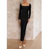 imagePRETTYGARDEN Womens 2025 Fall Long Sleeve Maxi Dress Off Shoulder Mesh Ruched Bodycon Trendy Long Wedding Guest DressesBlack