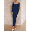 imagePRETTYGARDEN Womens 2025 Fall Long Sleeve Maxi Dress Off Shoulder Mesh Ruched Bodycon Trendy Long Wedding Guest DressesNavy Blue