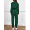 imagePRETTYGARDEN Long Sleeve Jumpsuits for Women Casual 2025 Fall Fashion Zip Up Pant Rompers One Piece Sweatsuits Travel OutfitsGreen