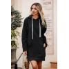 imagePRETTYGARDEN Oversized Sweatshirt for Women 2025 Fall Pullover Casual Long Sleeve Split Hem Hoodie Dress with Kangaroo PocketBlack