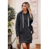 imagePRETTYGARDEN Oversized Sweatshirt for Women 2025 Fall Pullover Casual Long Sleeve Split Hem Hoodie Dress with Kangaroo PocketDark Grey