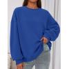 imagePRETTYGARDEN Sweatshirt for Women Oversized Crewneck Long Sleeve Pullover Fleece Top 2025 Fall Winter Fashion Outfits ClothesRoyal Blue