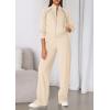 imagePRETTYGARDEN Womens 2 Piece Outfits Sweatsuits 2025 Fall Full Zip Sweatshirts Workout Pants Matching Lounge Sets TracksuitsBeige