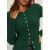 imagePRETTYGARDEN Womens 2025 Fall Cardigan Sweaters Lightweight Long Sleeve Button up Ribbed Knit Tops Winter Fashion ClothesDark Green