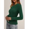 imagePRETTYGARDEN Womens 2025 Fall Cardigan Sweaters Lightweight Long Sleeve Button up Ribbed Knit Tops Winter Fashion ClothesDark Green