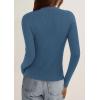 imagePRETTYGARDEN Womens 2025 Fall Cardigan Sweaters Lightweight Long Sleeve Button up Ribbed Knit Tops Winter Fashion ClothesDusty Blue