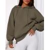imagePRETTYGARDEN Womens 2025 Fall Fashion Oversized Hoodies Sweatshirt Fleece Long Sleeve Going Out Tops Trendy Winter ClothingArmy Green