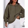imagePRETTYGARDEN Womens 2025 Fall Fashion Oversized Hoodies Sweatshirt Fleece Long Sleeve Going Out Tops Trendy Winter ClothingArmy Green