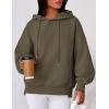 imagePRETTYGARDEN Womens 2025 Fall Fashion Oversized Hoodies Sweatshirt Fleece Long Sleeve Going Out Tops Trendy Winter ClothingArmy Green