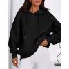 imagePRETTYGARDEN Womens 2025 Fall Fashion Oversized Hoodies Sweatshirt Fleece Long Sleeve Going Out Tops Trendy Winter ClothingBlack