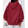 imagePRETTYGARDEN Womens 2025 Fall Fashion Oversized Hoodies Sweatshirt Fleece Long Sleeve Going Out Tops Trendy Winter ClothingBurgundy
