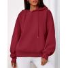 imagePRETTYGARDEN Womens 2025 Fall Fashion Oversized Hoodies Sweatshirt Fleece Long Sleeve Going Out Tops Trendy Winter ClothingBurgundy