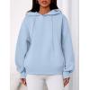 imagePRETTYGARDEN Womens 2025 Fall Fashion Oversized Hoodies Sweatshirt Fleece Long Sleeve Going Out Tops Trendy Winter ClothingLight Blue