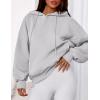 imagePRETTYGARDEN Womens 2025 Fall Fashion Oversized Hoodies Sweatshirt Fleece Long Sleeve Going Out Tops Trendy Winter ClothingLight Grey