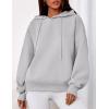 imagePRETTYGARDEN Womens 2025 Fall Fashion Oversized Hoodies Sweatshirt Fleece Long Sleeve Going Out Tops Trendy Winter ClothingLight Grey