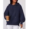 imagePRETTYGARDEN Womens 2025 Fall Fashion Oversized Hoodies Sweatshirt Fleece Long Sleeve Going Out Tops Trendy Winter ClothingNavy Blue