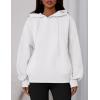 imagePRETTYGARDEN Womens 2025 Fall Fashion Oversized Hoodies Sweatshirt Fleece Long Sleeve Going Out Tops Trendy Winter ClothingWhite