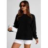 imagePRETTYGARDEN Womens Oversized Sweatshirt 2025 Fall Fashion Clothes Ribbed Corduroy Long Sleeve Going Out Pullover TopsBlack
