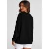 imagePRETTYGARDEN Womens Oversized Sweatshirt 2025 Fall Fashion Clothes Ribbed Corduroy Long Sleeve Going Out Pullover TopsBlack