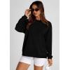 imagePRETTYGARDEN Womens Oversized Sweatshirt 2025 Fall Fashion Clothes Ribbed Corduroy Long Sleeve Going Out Pullover TopsBlack