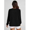 imagePRETTYGARDEN Womens Oversized Sweatshirt 2025 Fall Fashion Clothes Ribbed Corduroy Long Sleeve Going Out Pullover TopsBlack