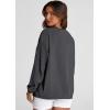 imagePRETTYGARDEN Womens Oversized Sweatshirt 2025 Fall Fashion Clothes Ribbed Corduroy Long Sleeve Going Out Pullover TopsDark Grey
