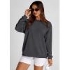imagePRETTYGARDEN Womens Oversized Sweatshirt 2025 Fall Fashion Clothes Ribbed Corduroy Long Sleeve Going Out Pullover TopsDark Grey