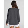imagePRETTYGARDEN Womens Oversized Sweatshirt 2025 Fall Fashion Clothes Ribbed Corduroy Long Sleeve Going Out Pullover TopsDark Grey