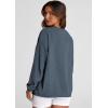 imagePRETTYGARDEN Womens Oversized Sweatshirt 2025 Fall Fashion Clothes Ribbed Corduroy Long Sleeve Going Out Pullover TopsGrey Blue