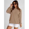 imagePRETTYGARDEN Womens Oversized Sweatshirt 2025 Fall Fashion Clothes Ribbed Corduroy Long Sleeve Going Out Pullover TopsKhaki