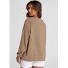 imagePRETTYGARDEN Womens Oversized Sweatshirt 2025 Fall Fashion Clothes Ribbed Corduroy Long Sleeve Going Out Pullover TopsKhaki