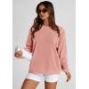 imagePRETTYGARDEN Womens Oversized Sweatshirt 2025 Fall Fashion Clothes Ribbed Corduroy Long Sleeve Going Out Pullover TopsPink