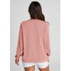 imagePRETTYGARDEN Womens Oversized Sweatshirt 2025 Fall Fashion Clothes Ribbed Corduroy Long Sleeve Going Out Pullover TopsPink