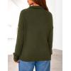 imagePRETTYGARDEN Womens Quarter Zip Pullover V Neck Fall Sweaters 2025 Long Sleeve Tops Collared Business Casual Winter ClothingArmy Green
