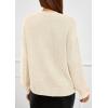 imagePRETTYGARDEN Womens Sweaters 2025 Fall Fashion Long Sleeve Crewneck Floral Knit Pullover Sweater Tops Winter ClothesBeige