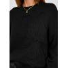 imagePRETTYGARDEN Womens Sweaters 2025 Fall Fashion Long Sleeve Crewneck Floral Knit Pullover Sweater Tops Winter ClothesBlack