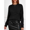 imagePRETTYGARDEN Womens Sweaters 2025 Fall Fashion Long Sleeve Crewneck Floral Knit Pullover Sweater Tops Winter ClothesBlack