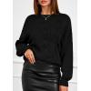 imagePRETTYGARDEN Womens Sweaters 2025 Fall Fashion Long Sleeve Crewneck Floral Knit Pullover Sweater Tops Winter ClothesBlack