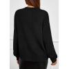 imagePRETTYGARDEN Womens Sweaters 2025 Fall Fashion Long Sleeve Crewneck Floral Knit Pullover Sweater Tops Winter ClothesBlack