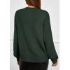 imagePRETTYGARDEN Womens Sweaters 2025 Fall Fashion Long Sleeve Crewneck Floral Knit Pullover Sweater Tops Winter ClothesDark Green