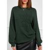 imagePRETTYGARDEN Womens Sweaters 2025 Fall Fashion Long Sleeve Crewneck Floral Knit Pullover Sweater Tops Winter ClothesDark Green
