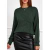 imagePRETTYGARDEN Womens Sweaters 2025 Fall Fashion Long Sleeve Crewneck Floral Knit Pullover Sweater Tops Winter ClothesDark Green
