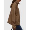 imagePRETTYGARDEN Womens Turtleneck Long Sleeve Sweater 2025 Fall Trendy Loose Fit Casual Tops Chunky Knit Pullover SweatersLight Brown
