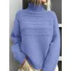 imagePRETTYGARDEN Womens Turtleneck Sweaters 2025 Fall Chunky Knit Pullover Long Sleeve Jumper Tops Trendy Winter ClothesBlue