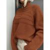 imagePRETTYGARDEN Womens Turtleneck Sweaters 2025 Fall Chunky Knit Pullover Long Sleeve Jumper Tops Trendy Winter ClothesCaramel